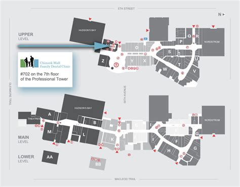 chinook centre store map